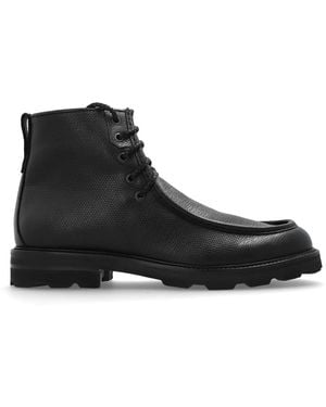Brioni Leather Ankle Boots - Black