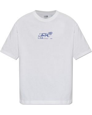 LAB C.O. OFF WHITE Printed Logo T-Shirt - White