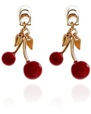 COACH Cherry Motif Earrings - Red
