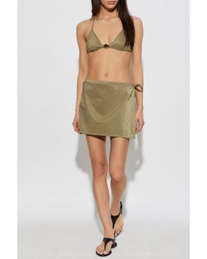 Moschino Short Pareo With Lurex Thread - Green