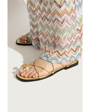 NODALETO Sandals With Decorative Application - Natural