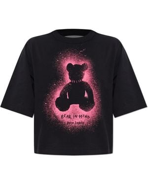 Palm Angels T-Shirt With Logo - Red