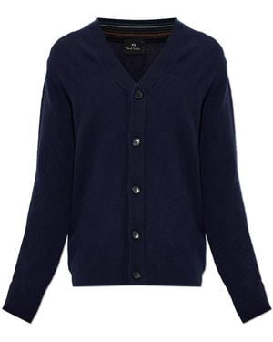 Paul Smith Merino Wool Cardigan - Blue