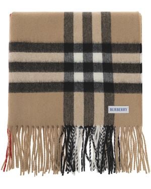 Burberry Cashmere Scarf - Natural