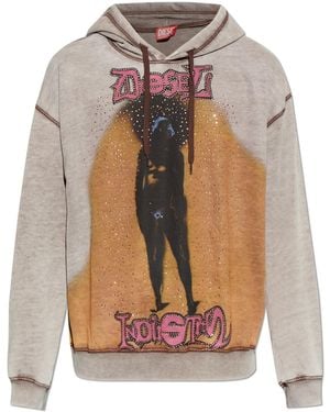 DIESEL Sweatshirt 'S-Boxton-Hood' - Grey