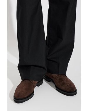 Kiton Suede Ankle Boots - Black