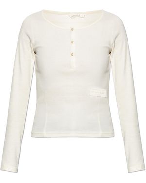Rethinkit Studios Ribbed Long-Sleeve Top - White