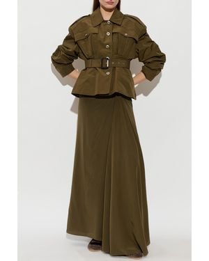 McQueen Short Trench Coat - Green
