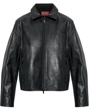DIESEL Leather Jacket 'L-Amar-Fem-S2' - Black