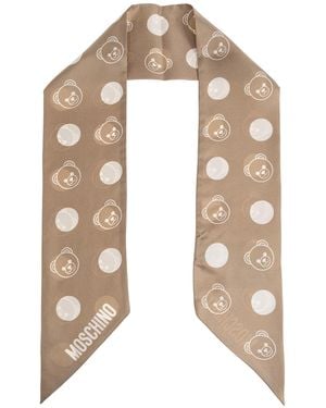 Moschino Silk Scarf - Natural