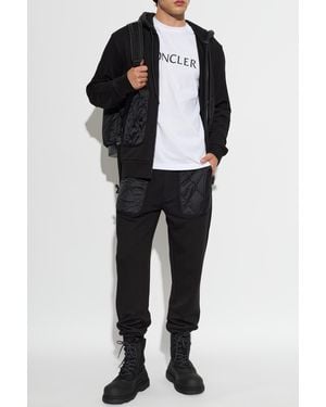 Moncler Pants With Logo Patch - Black