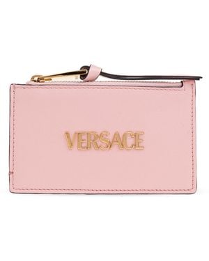 Versace Leather Card Holder - Pink