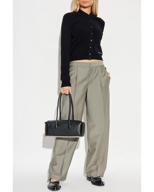 Alexander Wang Cardigan With Logo Patch - Blue