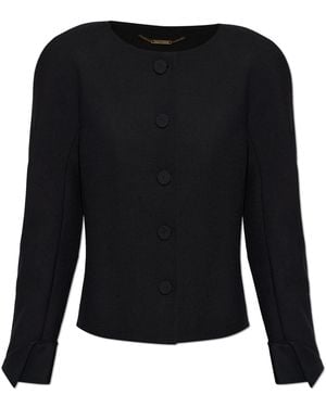 Chloé Blazer With Decoratively Finished Cuffs - Black