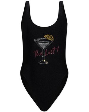Oséree One-Piece Swimsuit With Crystals - Black