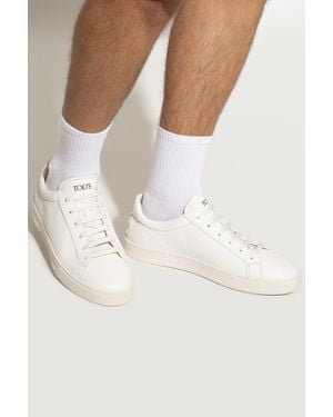 Tod's Leather Sports Shoes, - White
