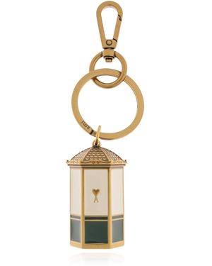 Ami Paris Keychain With Pendant - Metallic