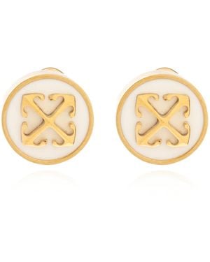 Off-White c/o Virgil Abloh Brass Earrings, - Metallic