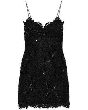 LoveShackFancy Sequinned Dress 'Jetta' - Black