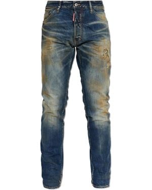 DSquared² 'Teddy' Jeans With A 'Vintage' Effect - Blue