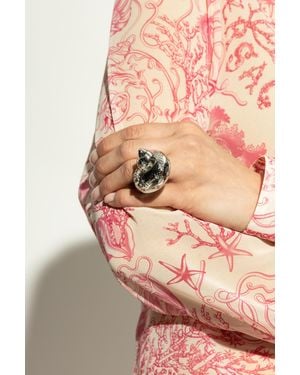 Versace Ring With Shell Motif - Pink