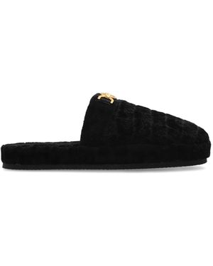 Versace Slippers With Logo - Black