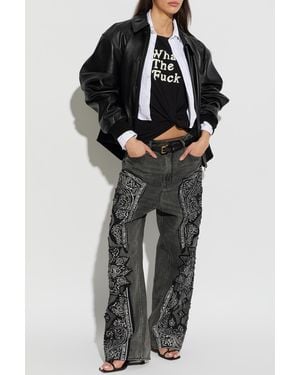 R13 T-Shirt With Print - Black