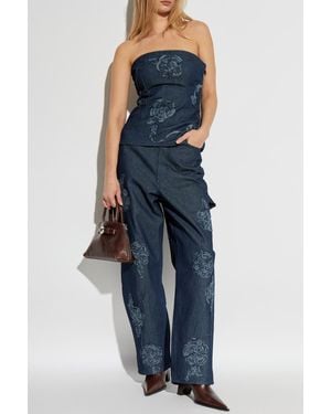 ROTATE BIRGER CHRISTENSEN Jeans With Logo - Blue