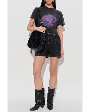 Isabel Marant 'Joely' Denim Shorts - Black