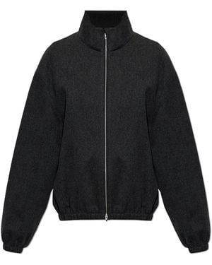Jil Sander Wool Jacket With Stand Collar - Black