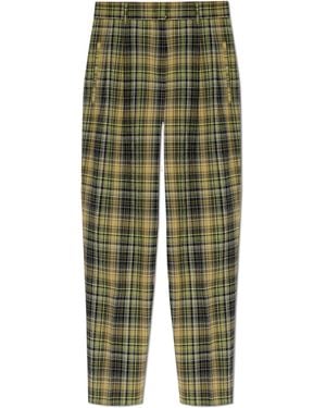 Paul Smith Regular Fit Check Pattern Pants With Contrasting