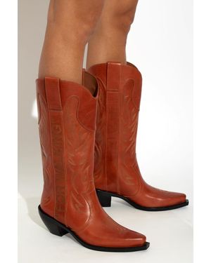 Off-White c/o Virgil Abloh 'Santiag High' Heeled Boots - Brown