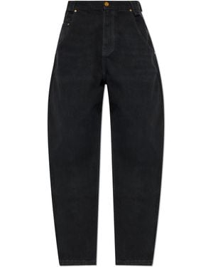 Willy Chavarria Wide-Leg Jeans - Black
