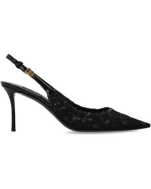 Dolce & Gabbana Lace High Heel Shoes - Black