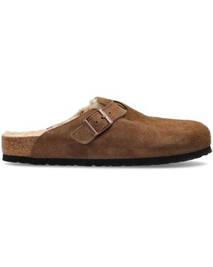 Birkenstock Boston Vl/Shearling Mules - Brown