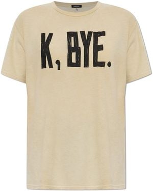 R13 Printed T-Shirt - Natural