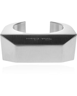 Rick Owens 'Bevelet' Bracelet With Engraved Logo - Metallic