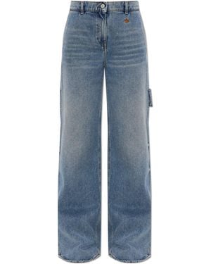 Courreges Jeans With Asymmetrical Legs - Blue