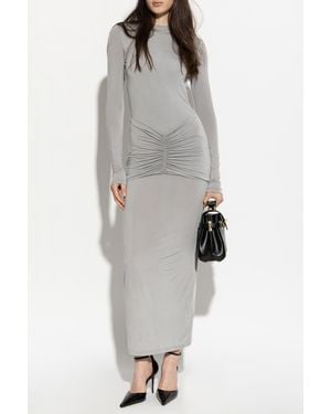 Balmain Backless Dress - Gray