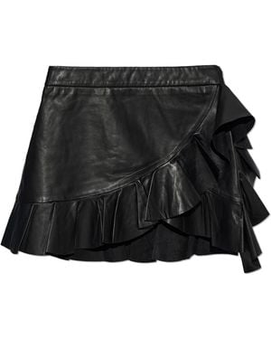 AllSaints Leather Skirt 'Luana' - Black