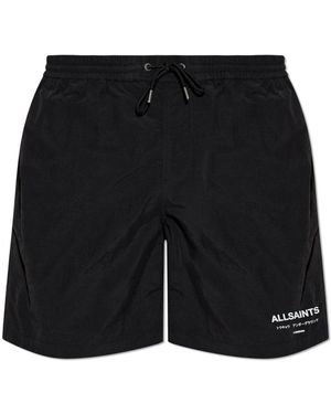 AllSaints 'Undergrnd' Swim Shorts - Black
