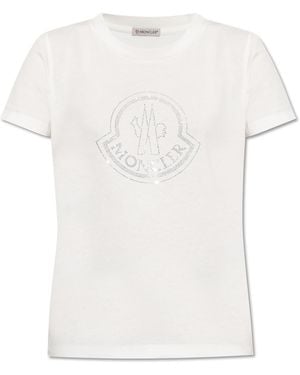 Moncler T-Shirt With Logo - White
