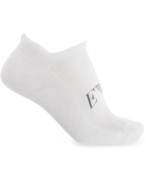Emporio Armani Cotton Socks With Logo - White