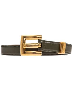 Balmain Leather Belt - Green