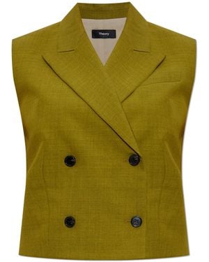 Theory Vest With Pockets - Green