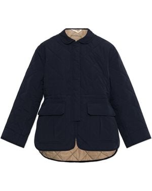 Rethinkit Studios Quilted Jacket With A Stand-Up Collar - Blue