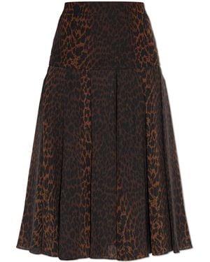 Balenciaga Silk Skirt - Brown