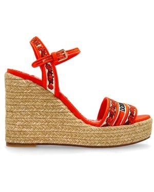 Dolce & Gabbana Wedge Sandals - Red