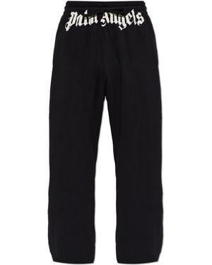 Palm Angels Joggers With Ribbed Cuffs - Black