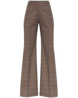 Etro Plaid Pattern Pants - Brown